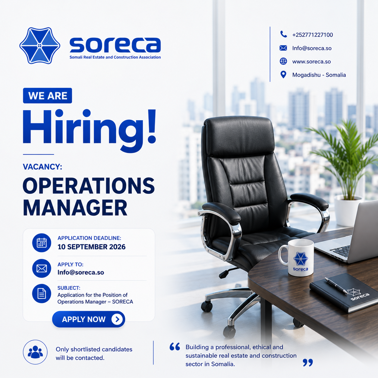 Vacancy Announcement: Operations Manager